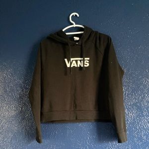 Black Vans Cropped Hoodie